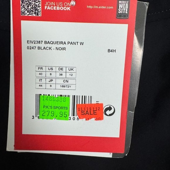 NEW with tags! Eider Women's Size 8 Black Waterproof Stretch Snowboard/SKI Pants - Picture 3 of 13